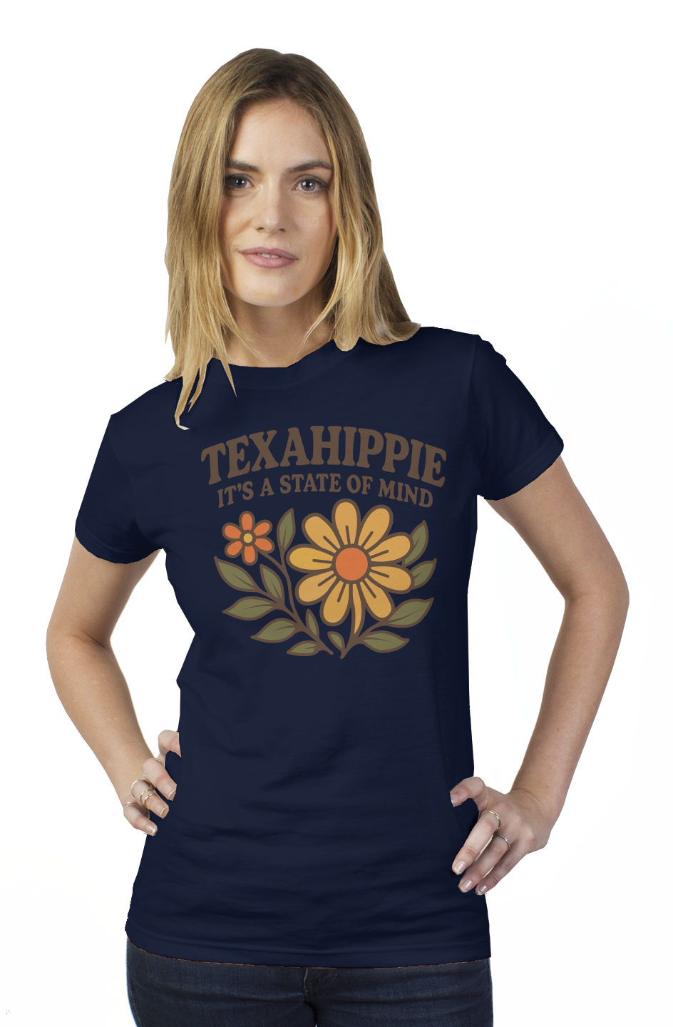 Texahippie Flower Bloom Womens T Shirt