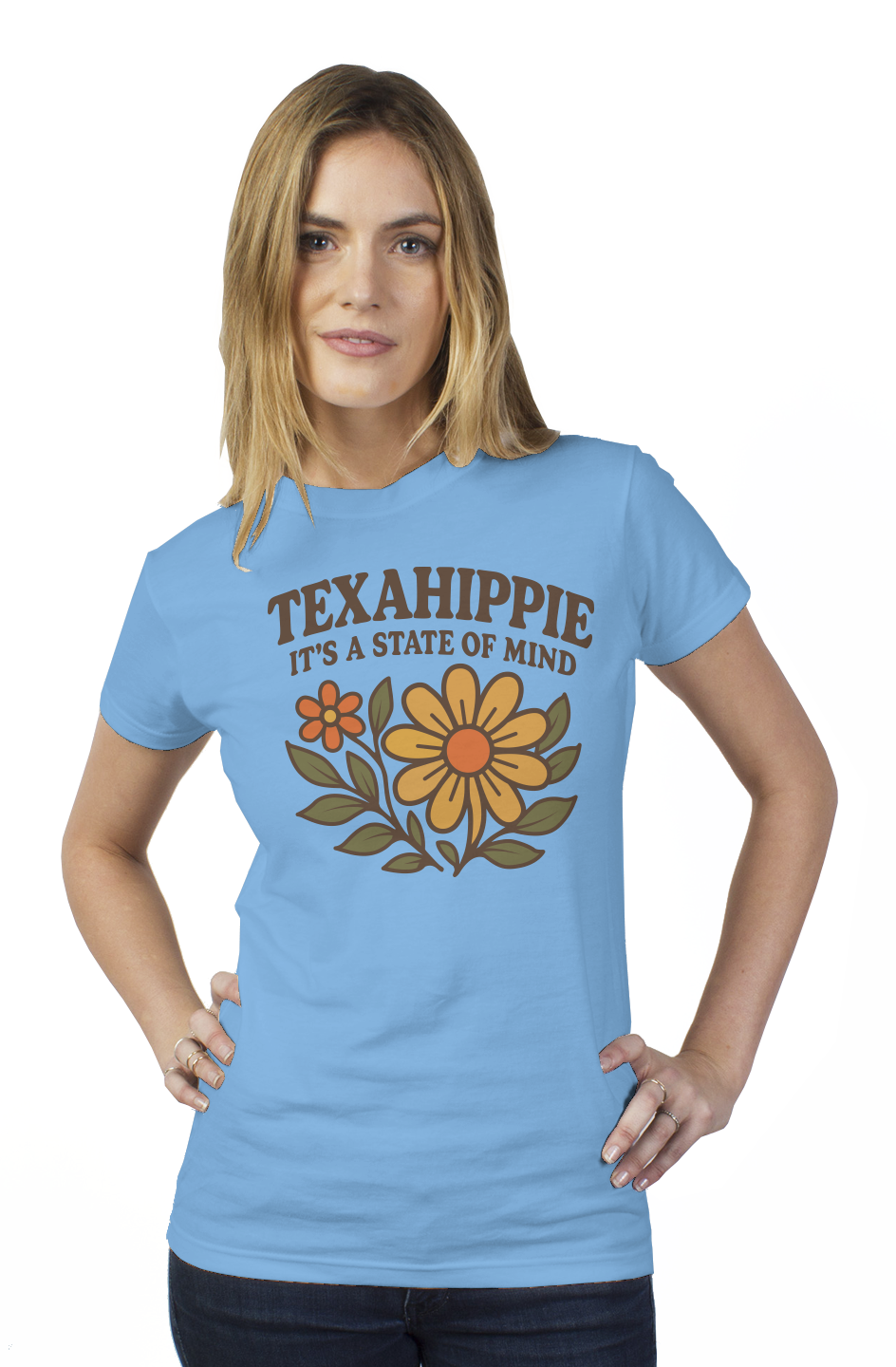 Texahippie Flower Bloom Womens T Shirt