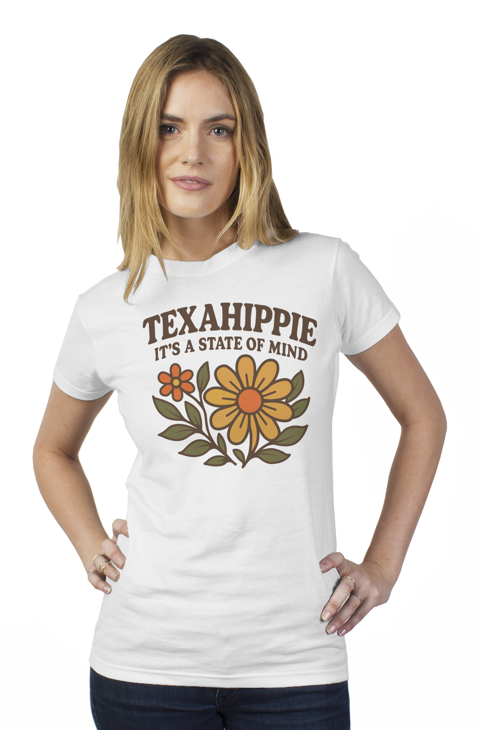 Texahippie Flower Bloom Womens T Shirt