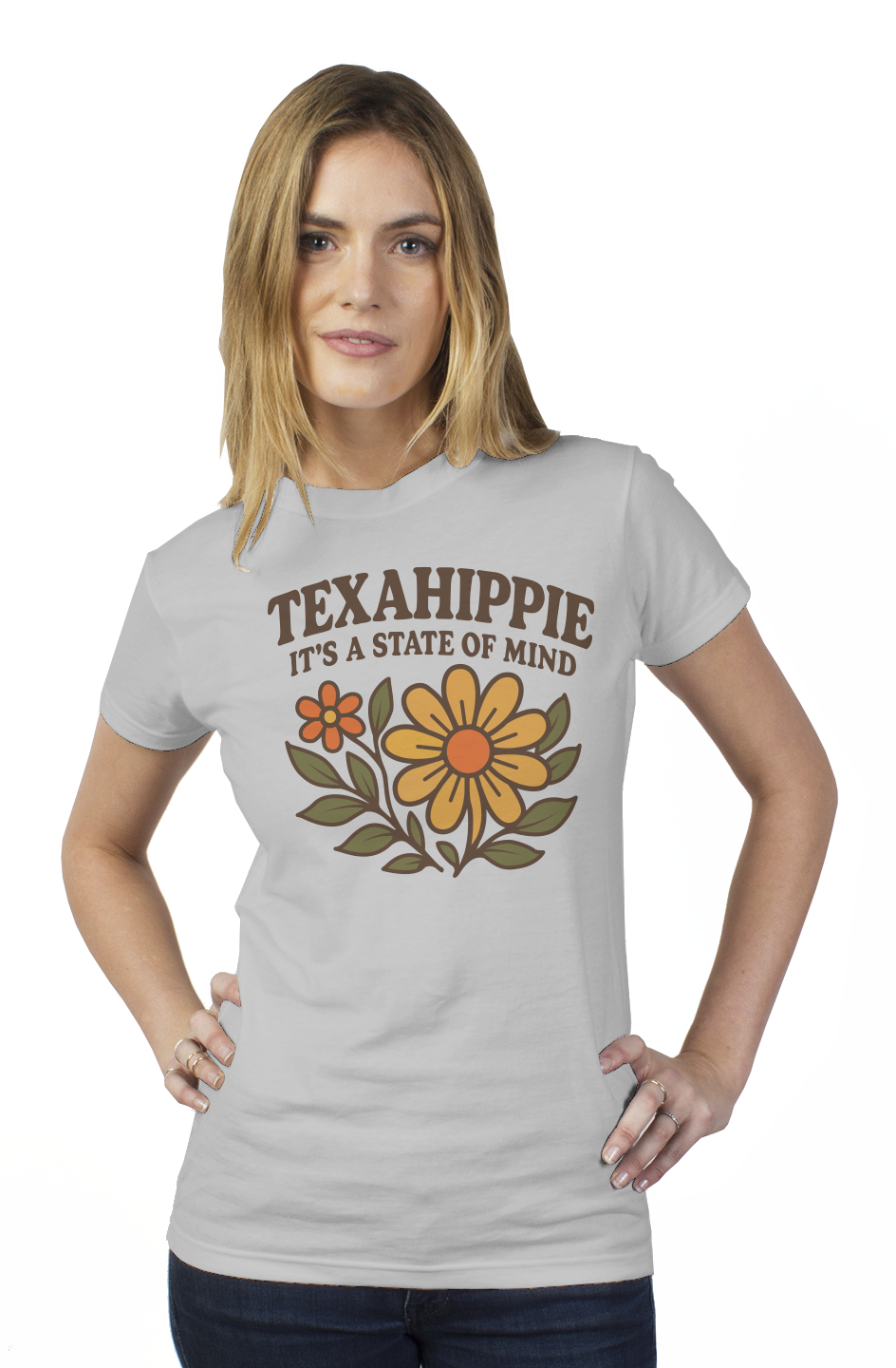 Texahippie Flower Bloom Womens T Shirt