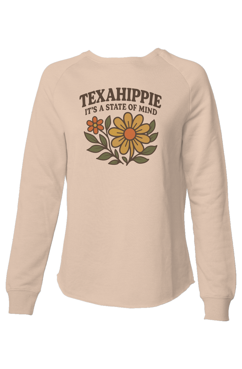 Texahippie Flower Bloom Lightweight Scalloped Sweatshirt