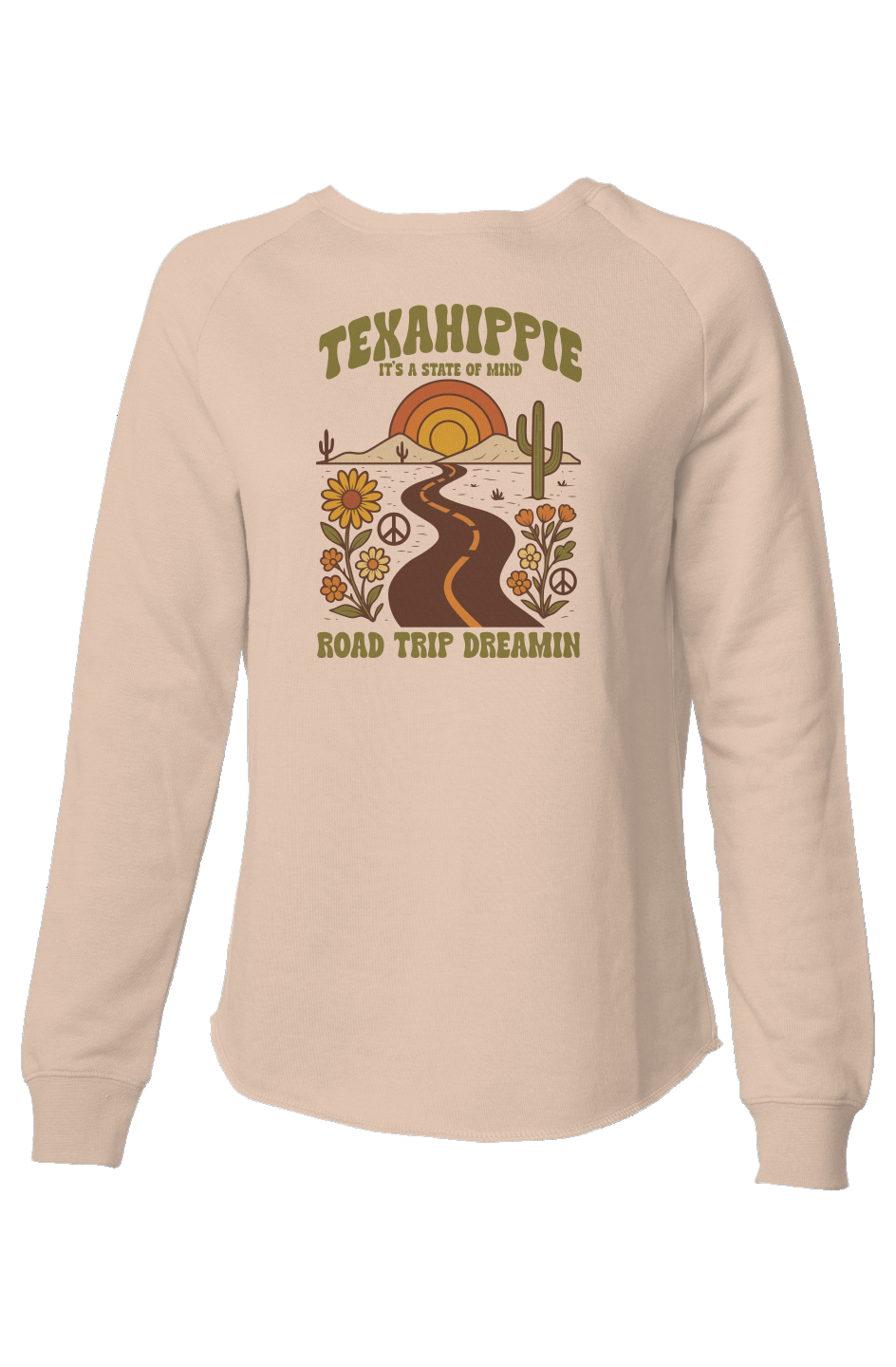 Texahippie Road Trippin Lightweight Scalloped Sweatshirt