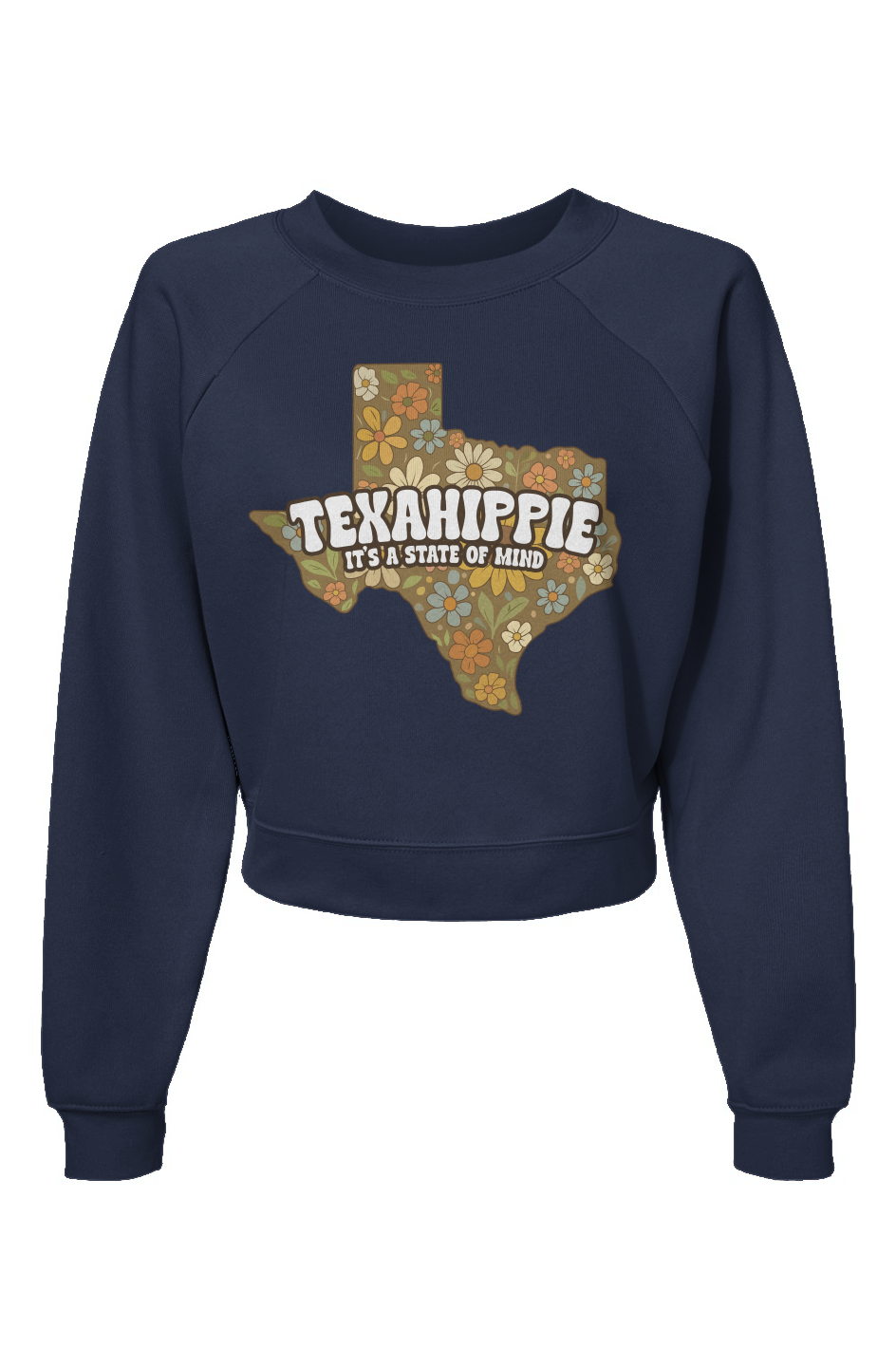 Texahippie State of Mind Raglan Pullover Fleece Sweatshirt