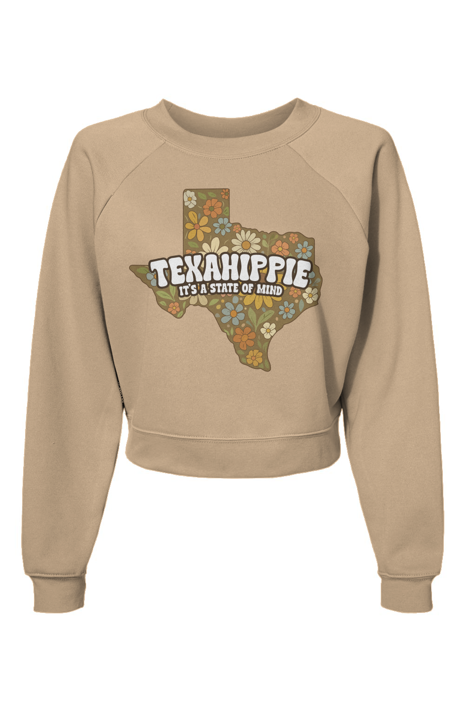 Texahippie State of Mind Raglan Pullover Fleece Sweatshirt