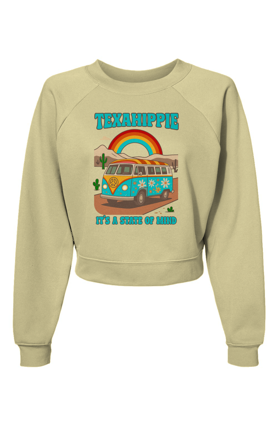 Texahippie Van Life Raglan Pullover Fleece Sweatshirt